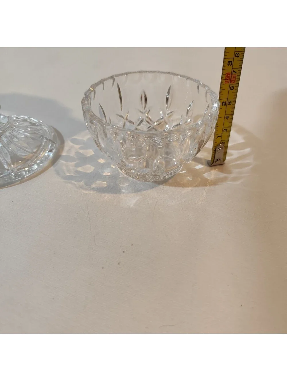 vintage crystal sugar bowl with lid Excellent Condition